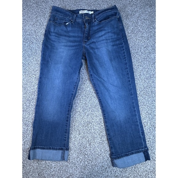 Levi's Denim - Signature Levi Strauss Medium Wash Cuffed Mid-Rise Capri Jeans Sz 6